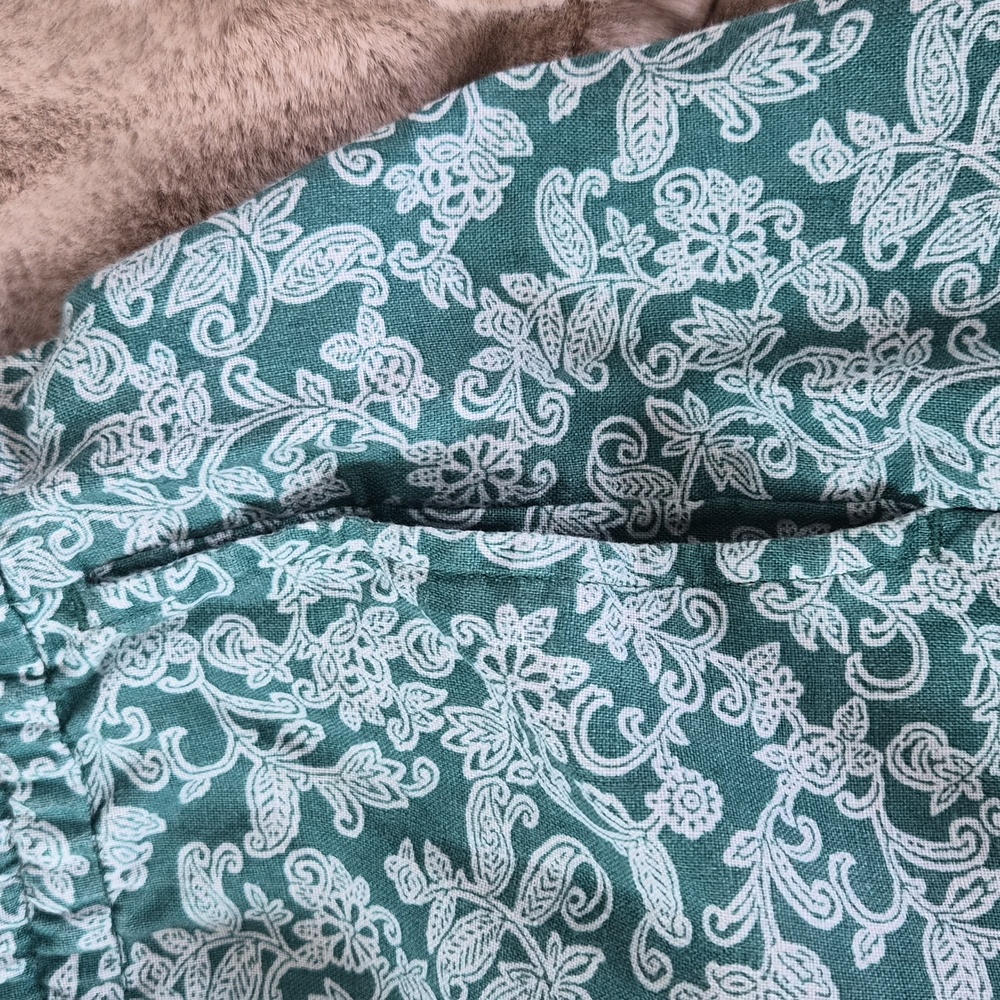 J. Jill Love LinenTeal Floral High Waist Shorts M - Picture 5 of 8